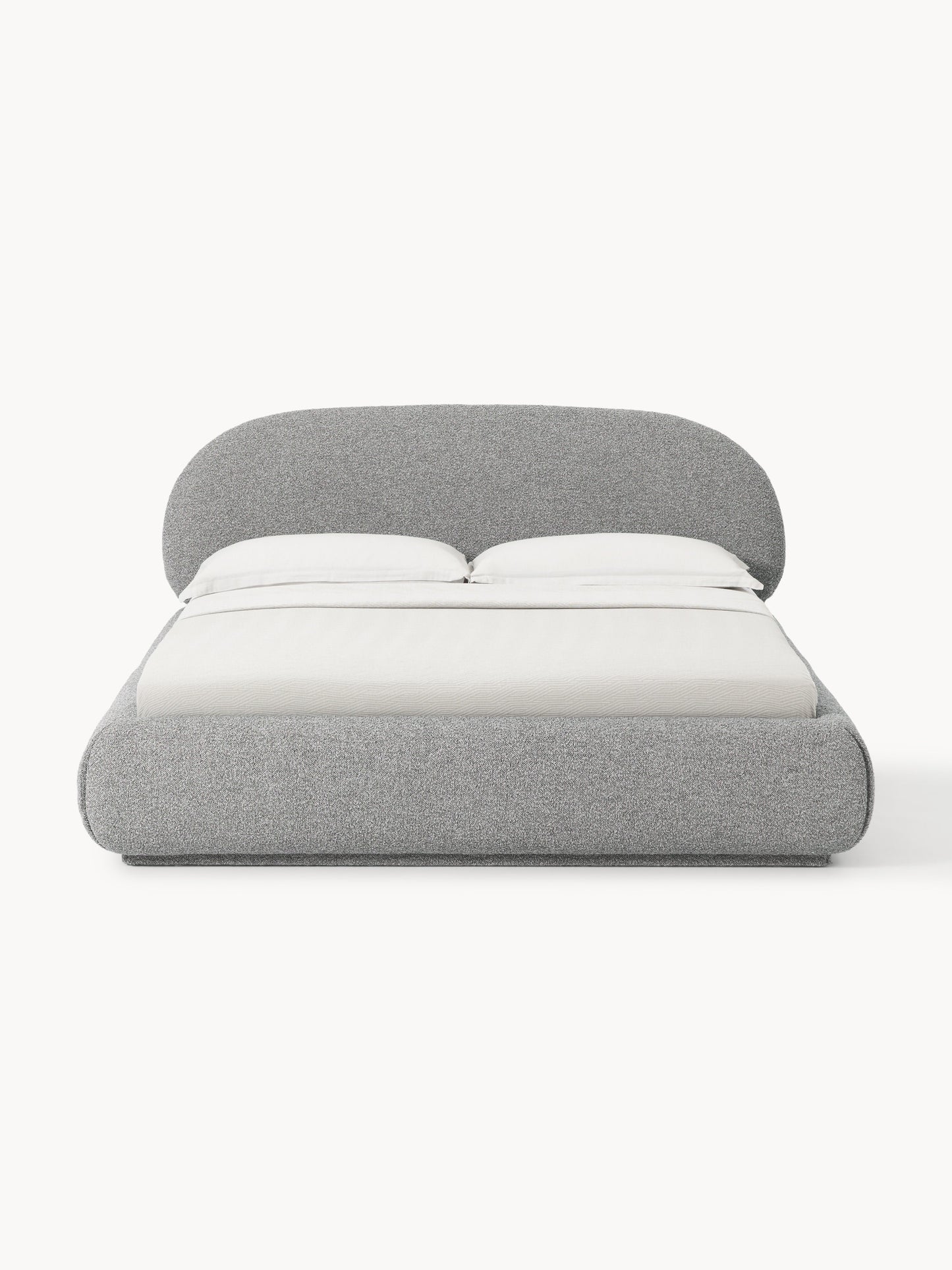 Alva Upholstered Bed in Bouclé
