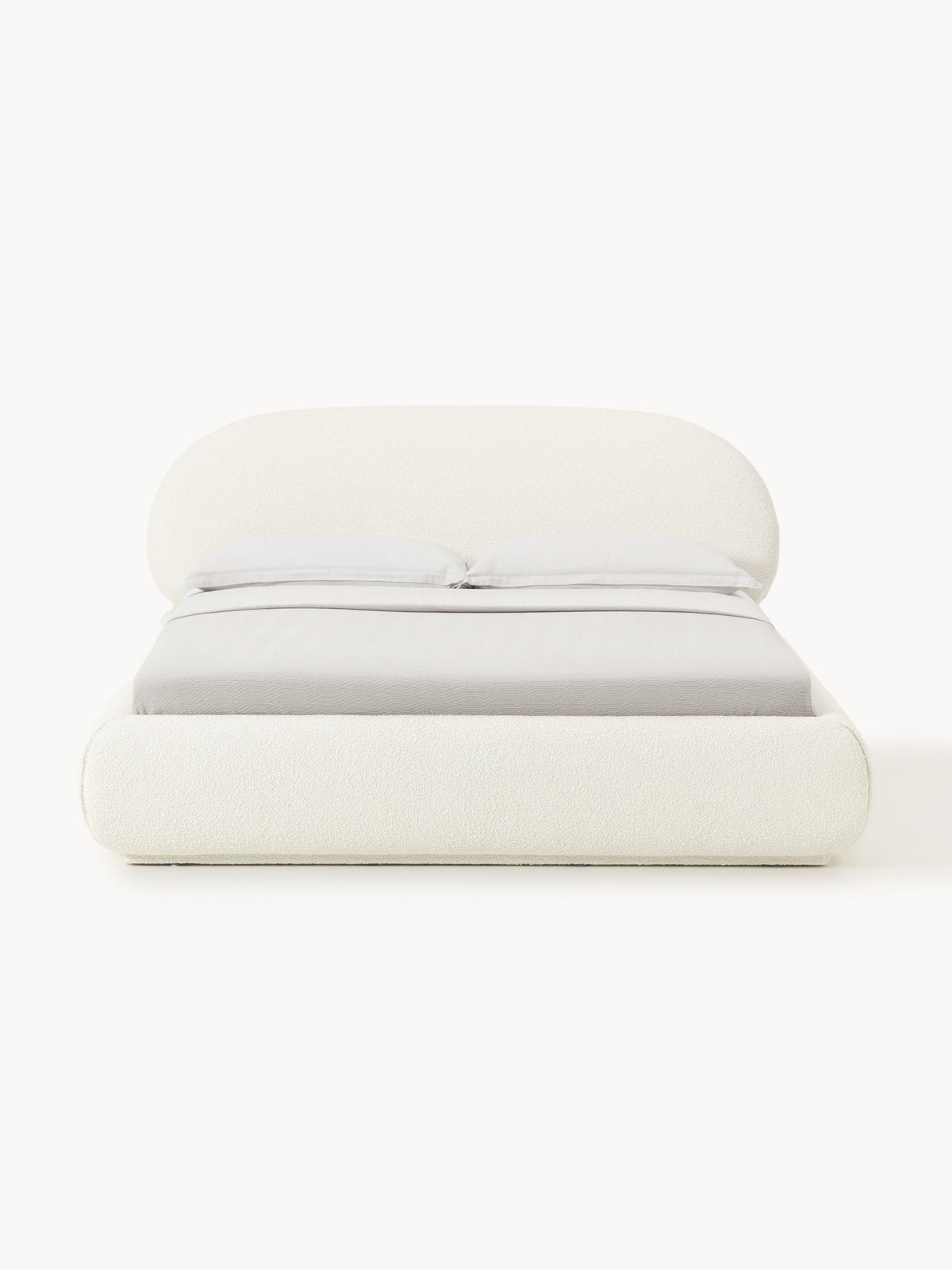 Alva Upholstered Bed in Bouclé