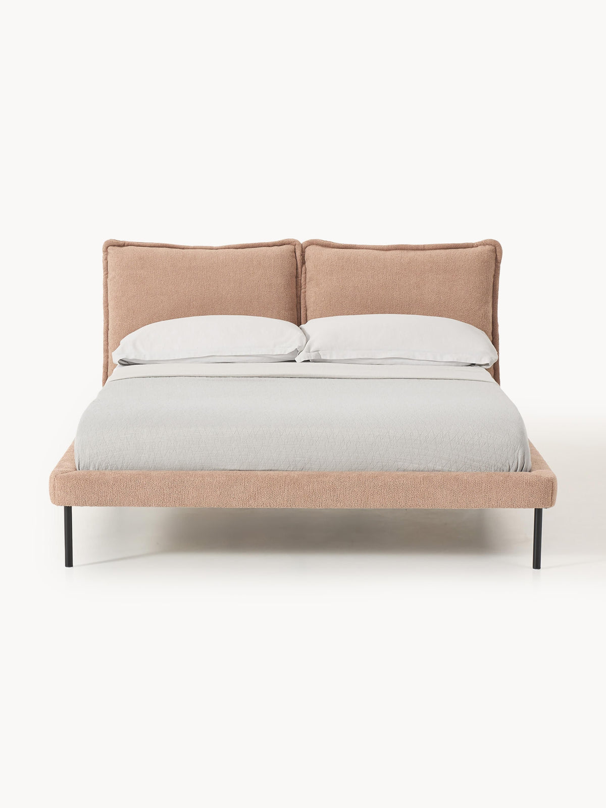 Amelina Upholstered Bed in Teddy Bouclé