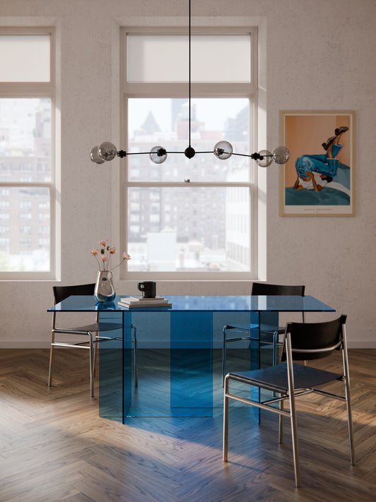 Anouke Dining Table in Glass, 180 x 90 cm