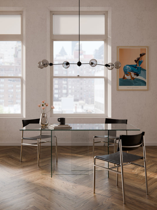 Anouke Dining Table in Glass, 180 x 90 cm