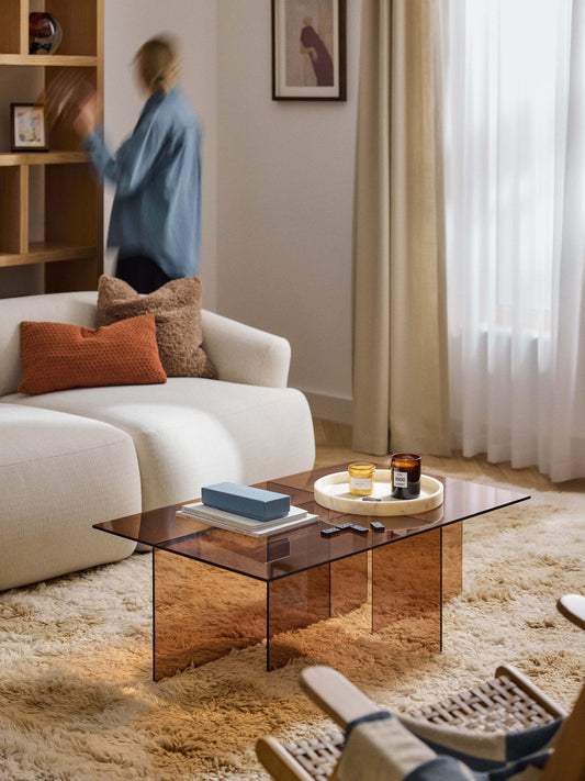 Anouke Glass Coffee Table, W 102 cm