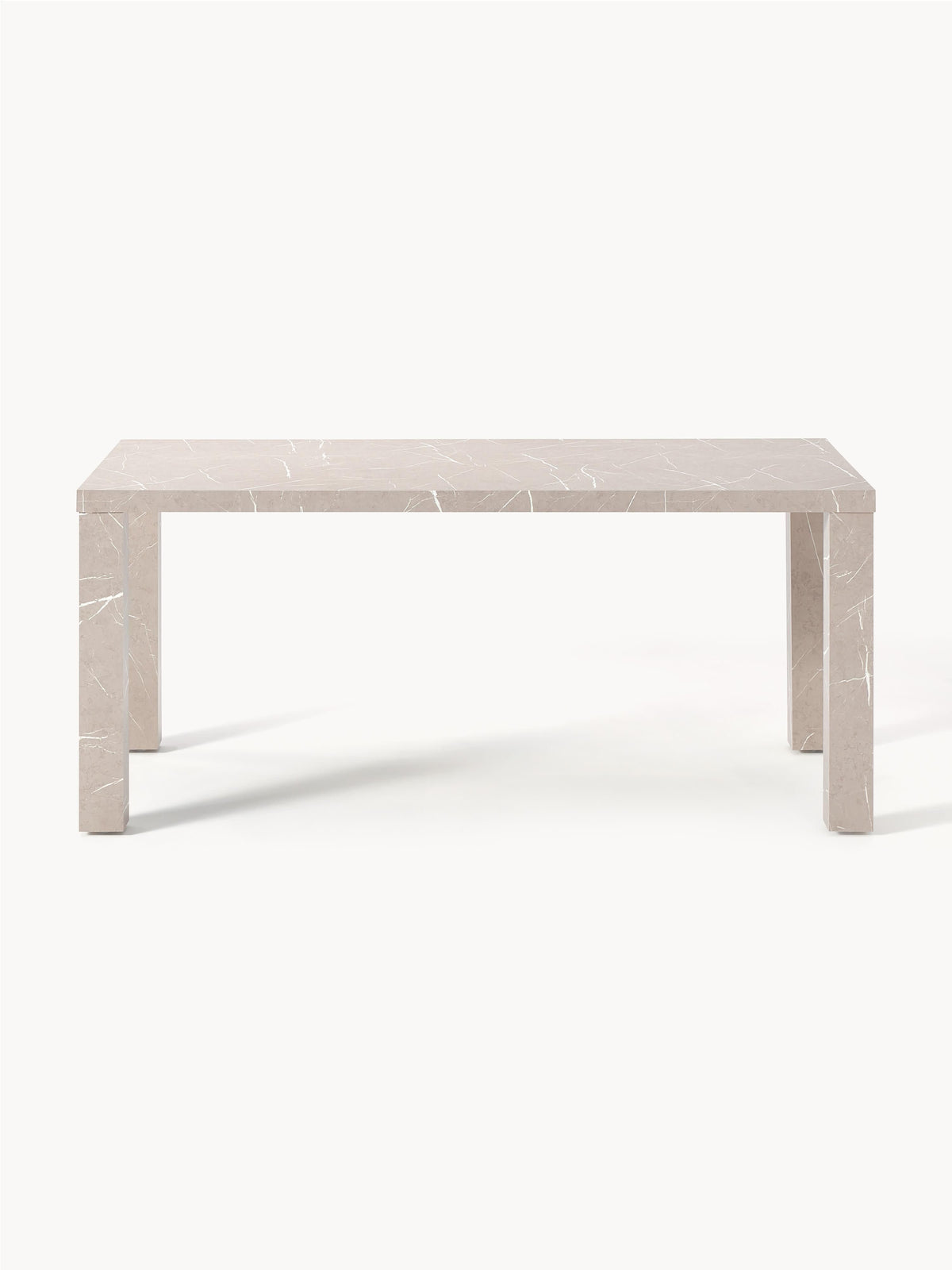 Carlen Dining Table in Marble Look, 180 x 90 cm
