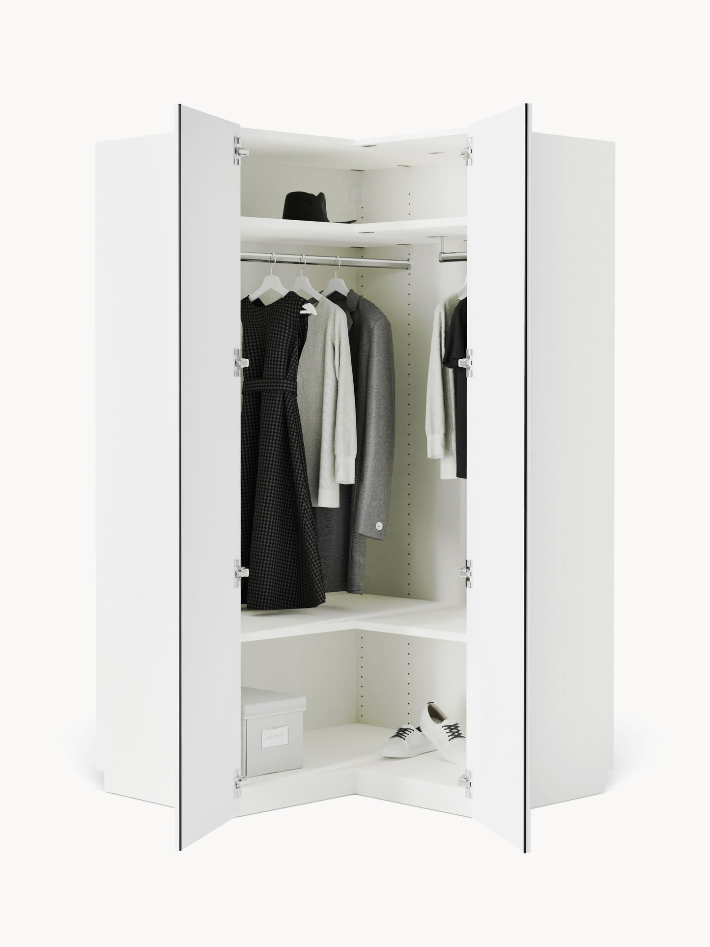 Charlotta Modular Corner Wardrobe, 115 cm Wide