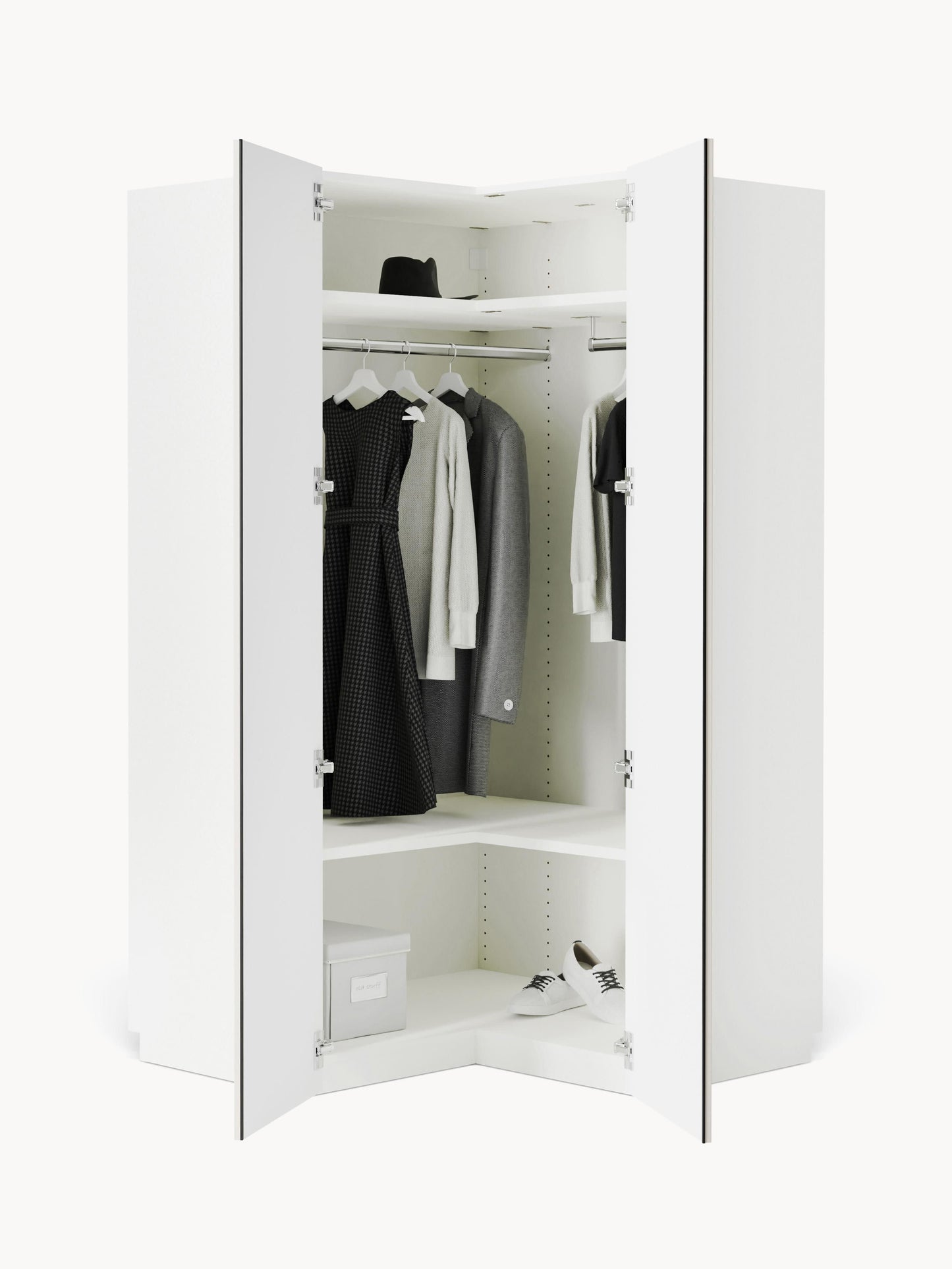 Charlotta Modular Corner Wardrobe, 115 cm Wide