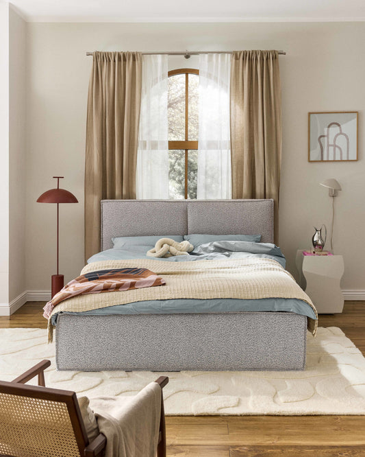 Dreanne Bouclé Upholstered Bed