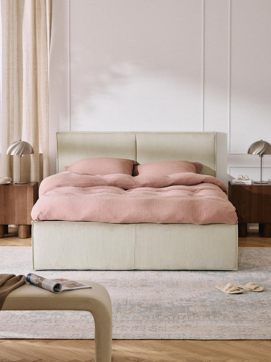 Dreanne Corduroy Upholstered Bed