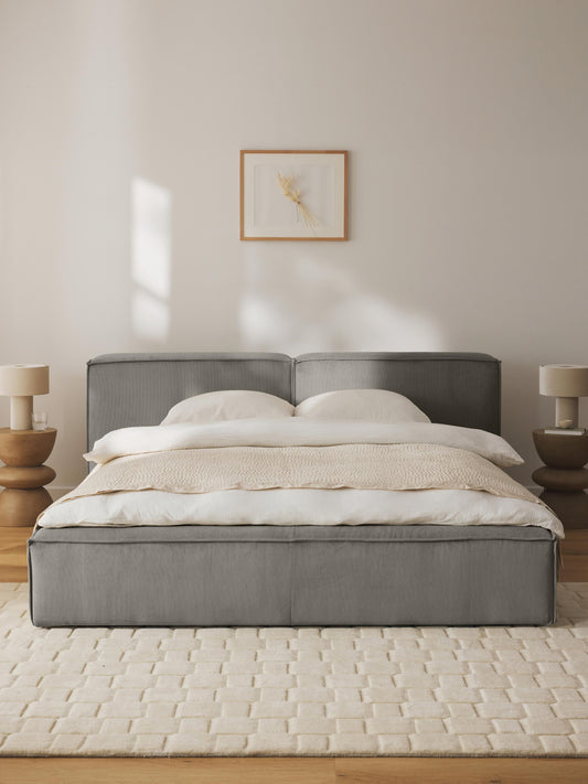 Lennox Corduroy Upholstered Bed