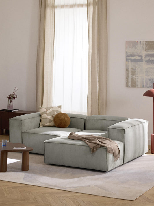 Lennox Modular Corduroy Corner Sofa (2-Seater)