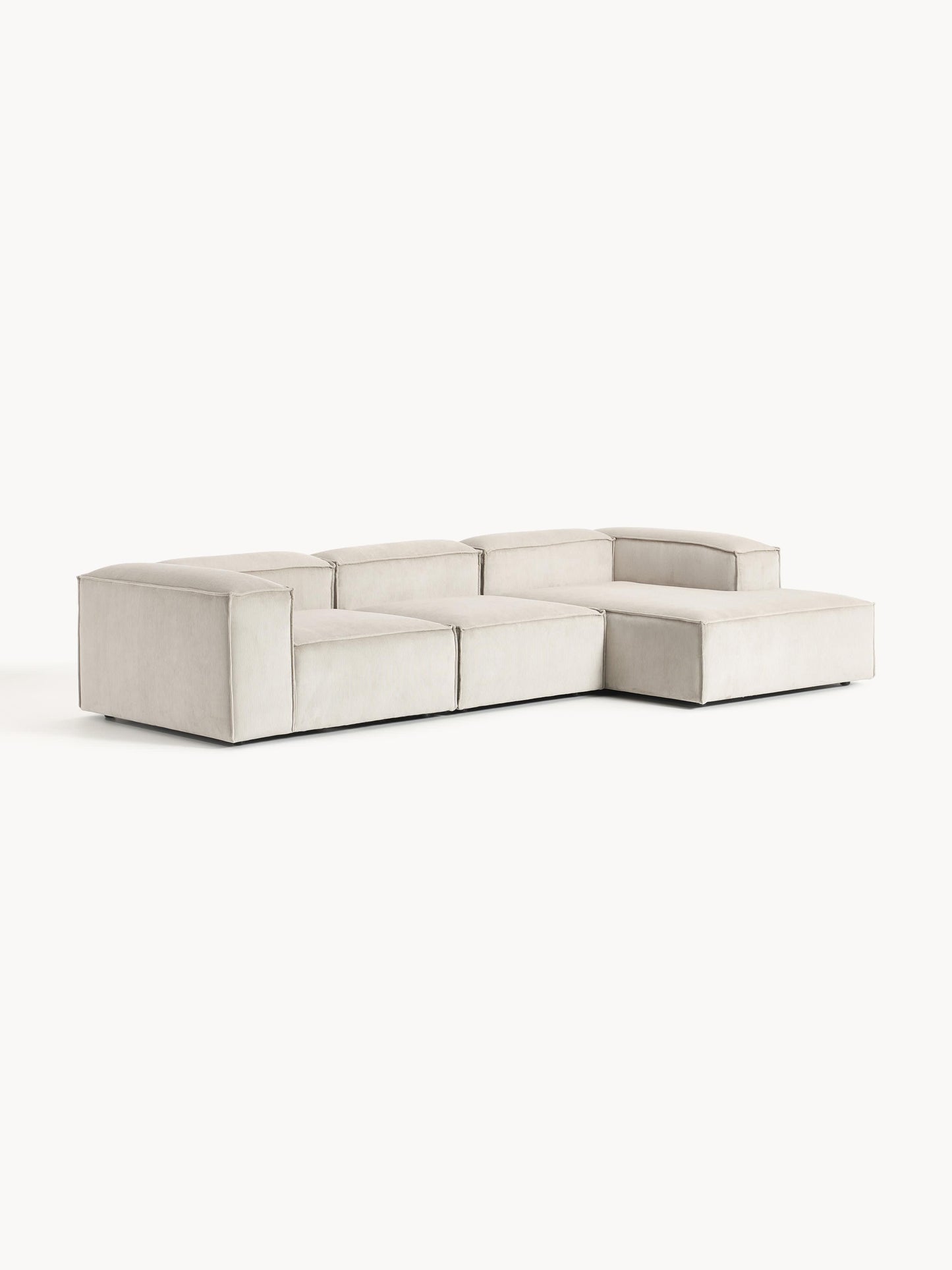 Lennox Modular Corduroy Corner Sofa (4-Seater)