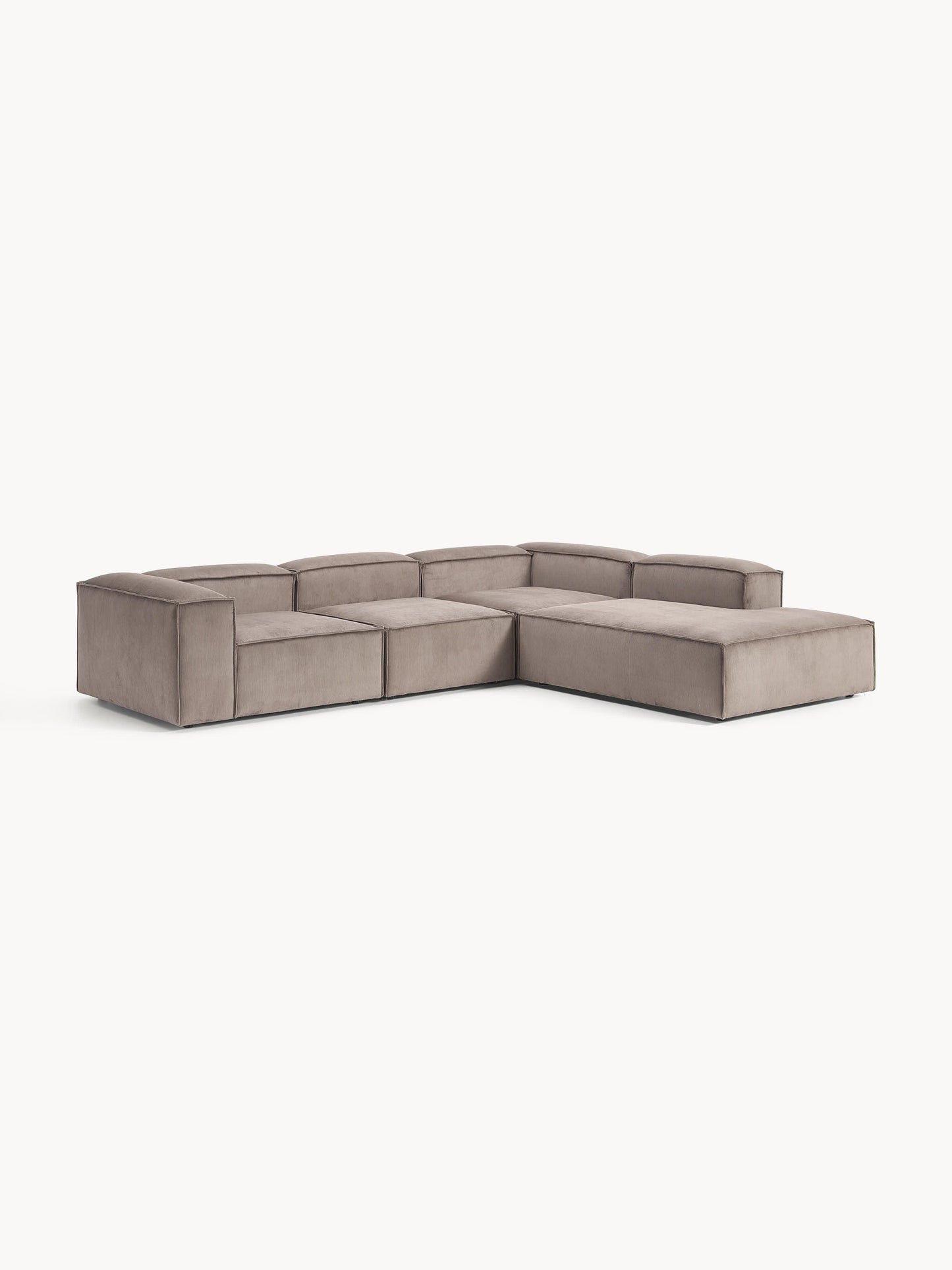 Lennox Modular XL Corduroy Corner Sofa (4-Seater)