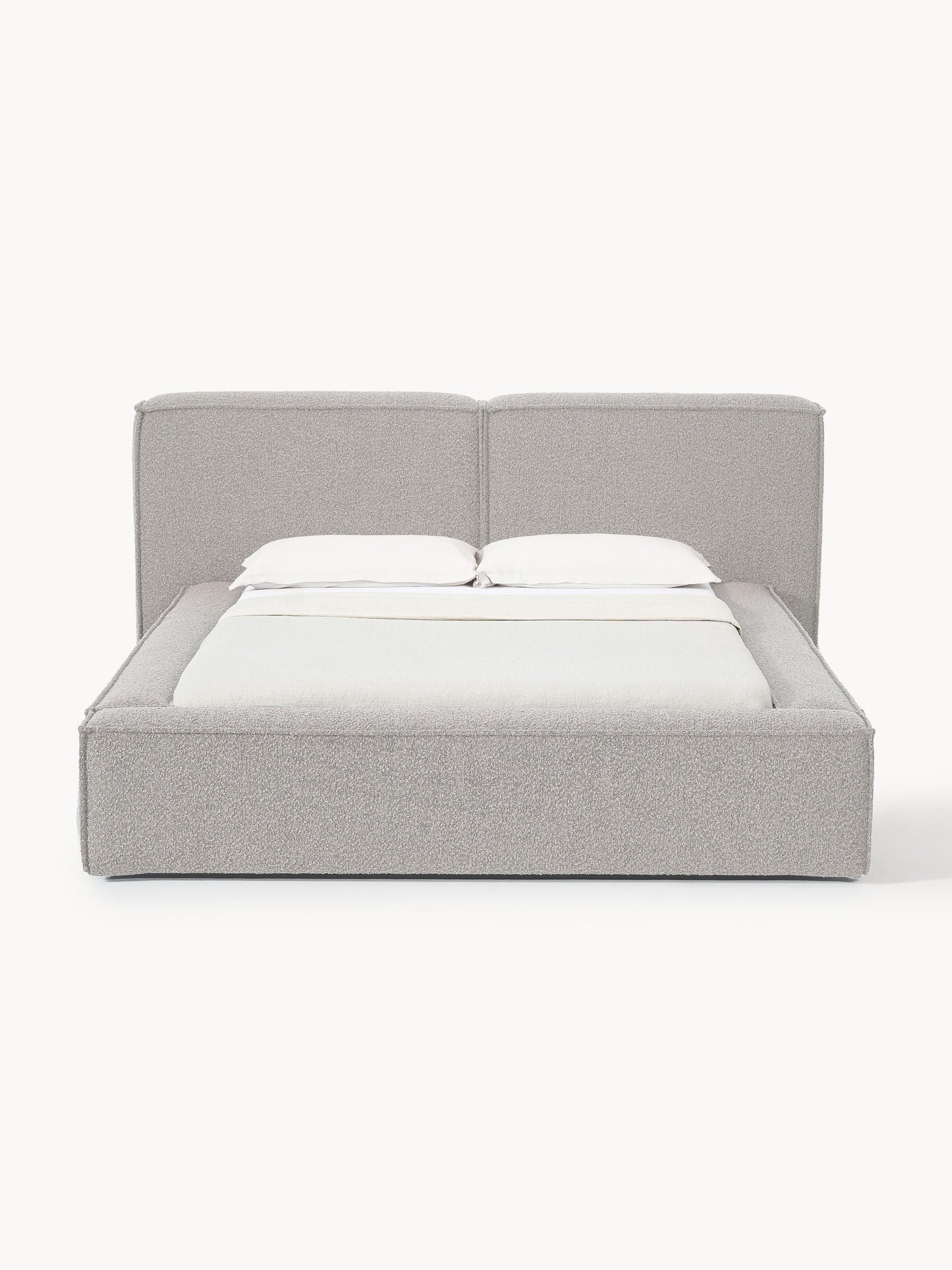 Lennox Upholstered Bed in Bouclé