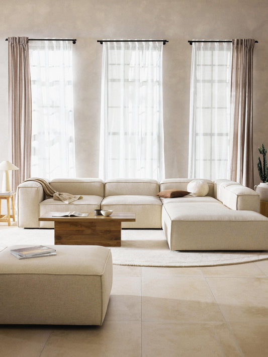 Lennox XL Modular Corner Sofa (4-Seater) in Linen Blend