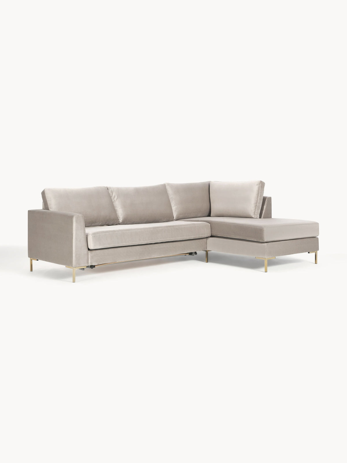 Lunara Velvet Sofa Bed with Mattress, 3-Seater