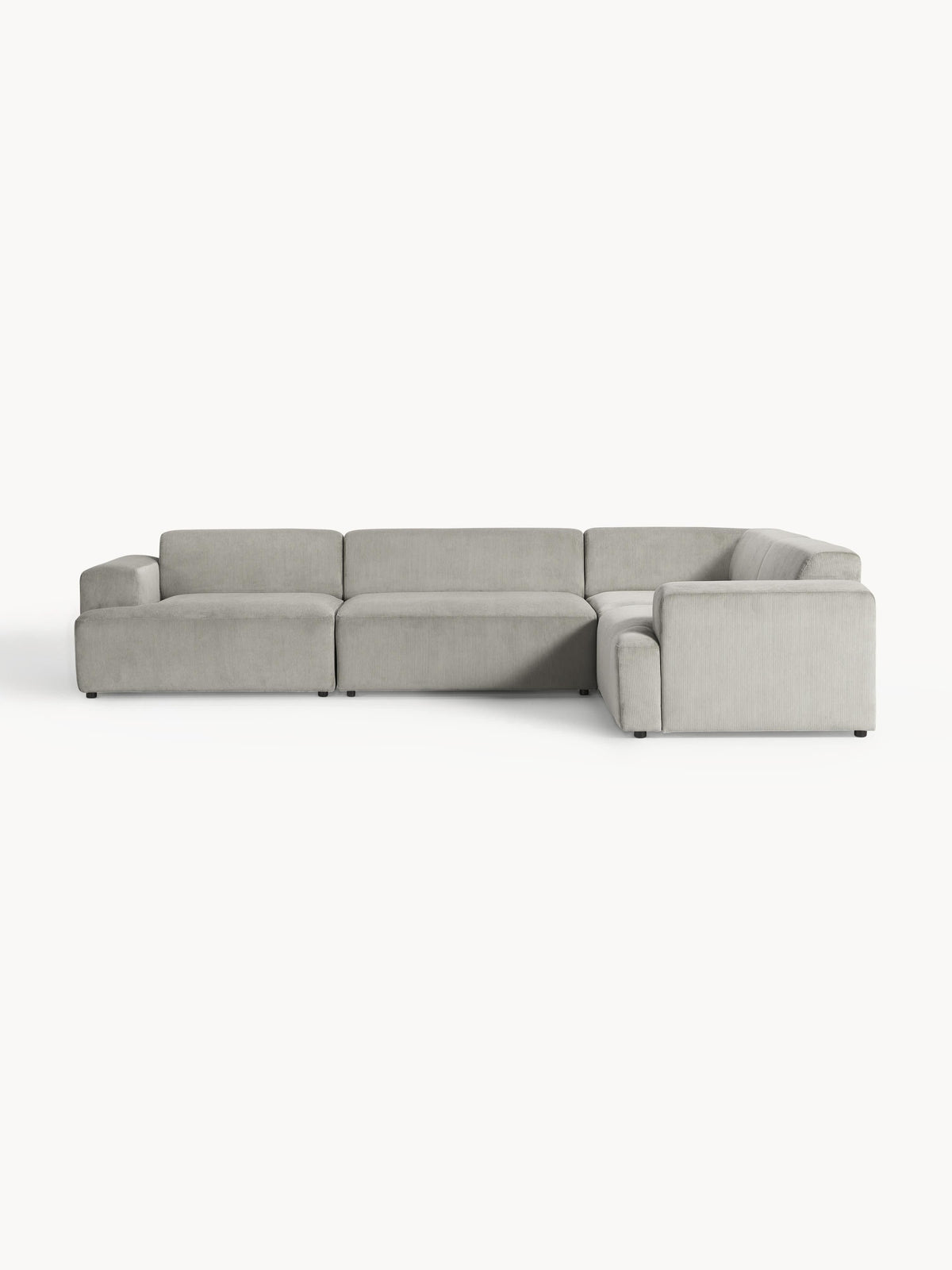 Melvie Large Corner Sofa in Corduroy (4-Seater)