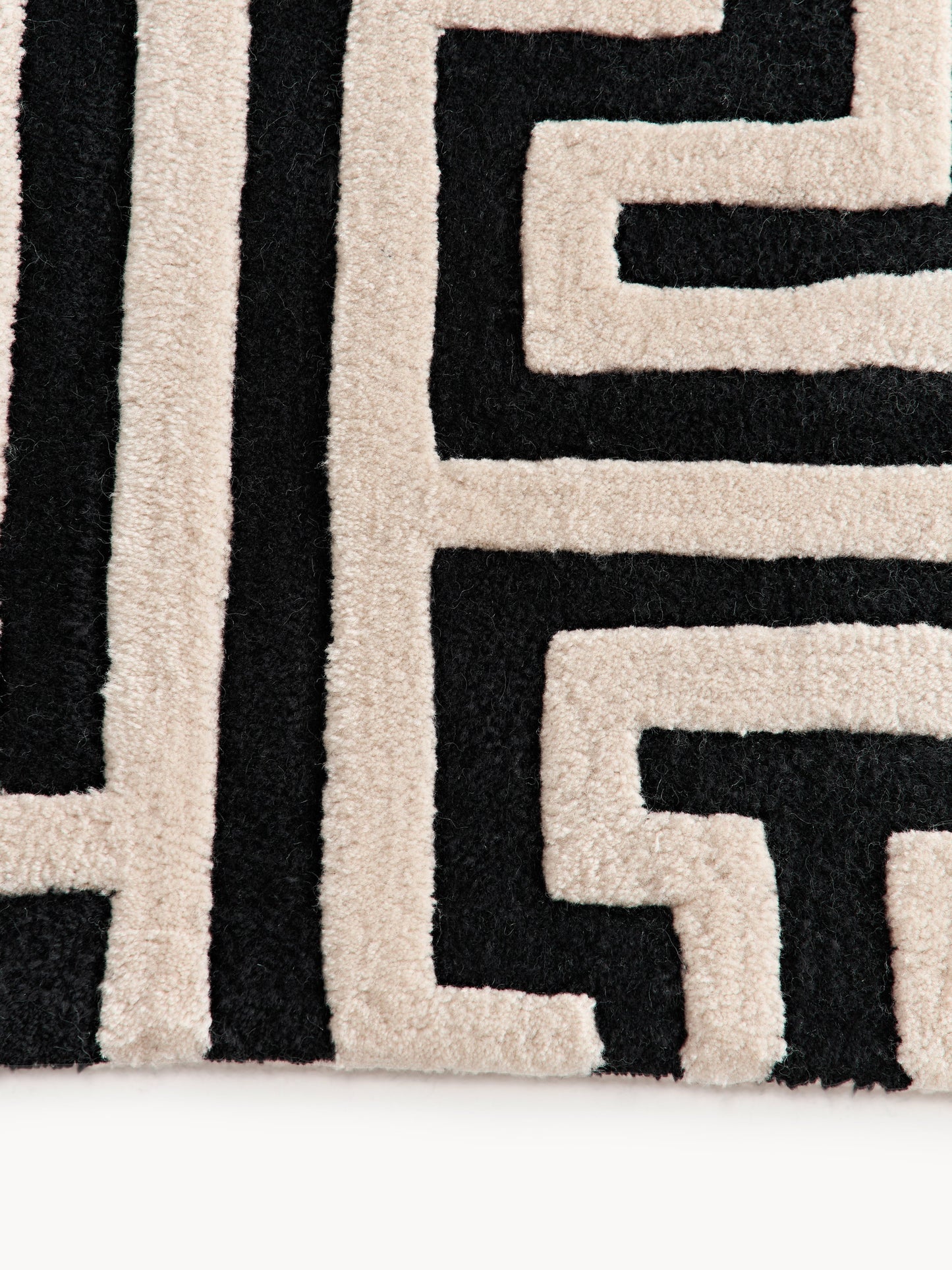 Montin Hand-Tufted Wool Rug with Raised High-Low Texture