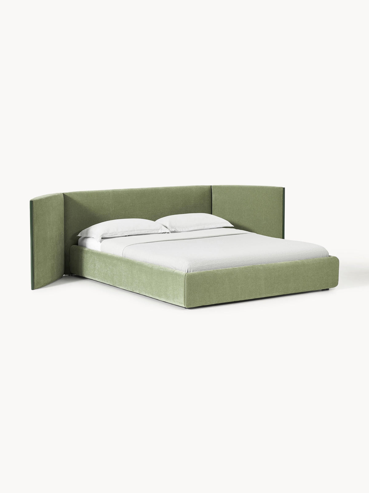 Otten Upholstered Bed with Folding Headboard