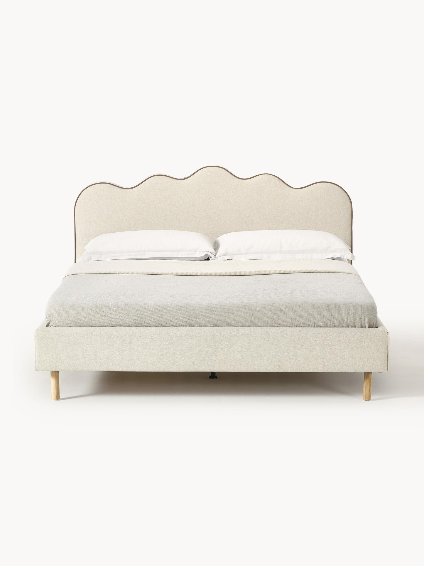 Romelle Upholstered Bed with Wavy Headboard