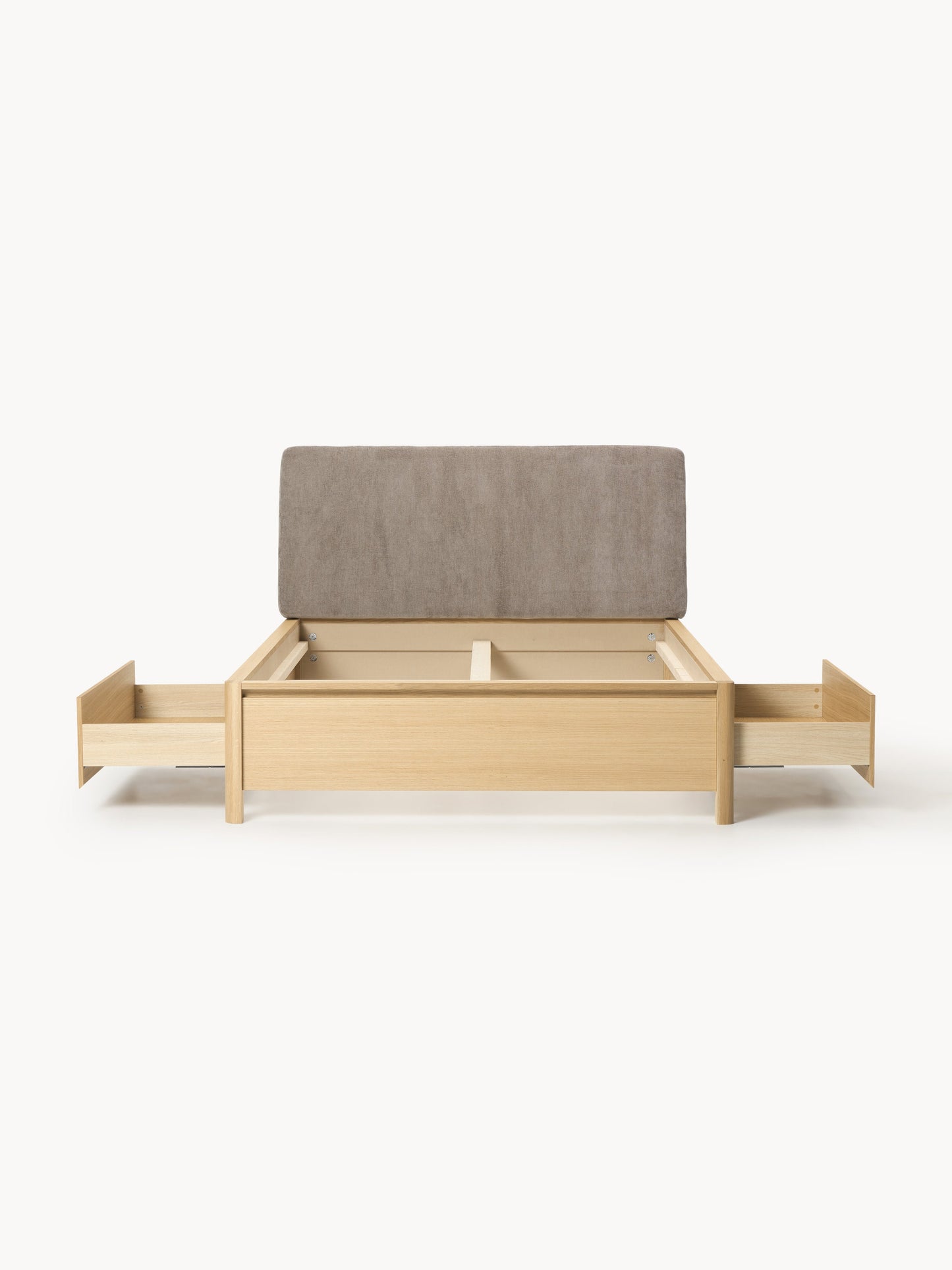 Santiano Wooden Bed with Upholstered Headboard and Drawers