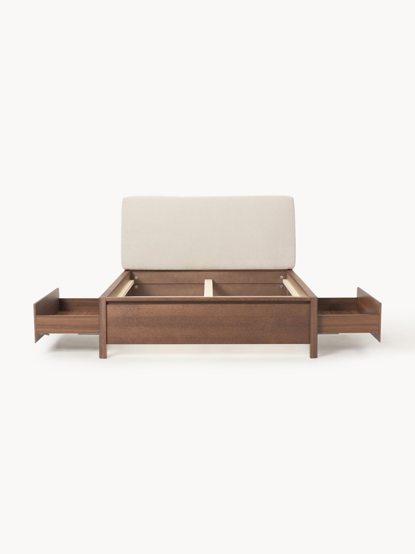 Santiano Wooden Bed with Upholstered Headboard and Drawers
