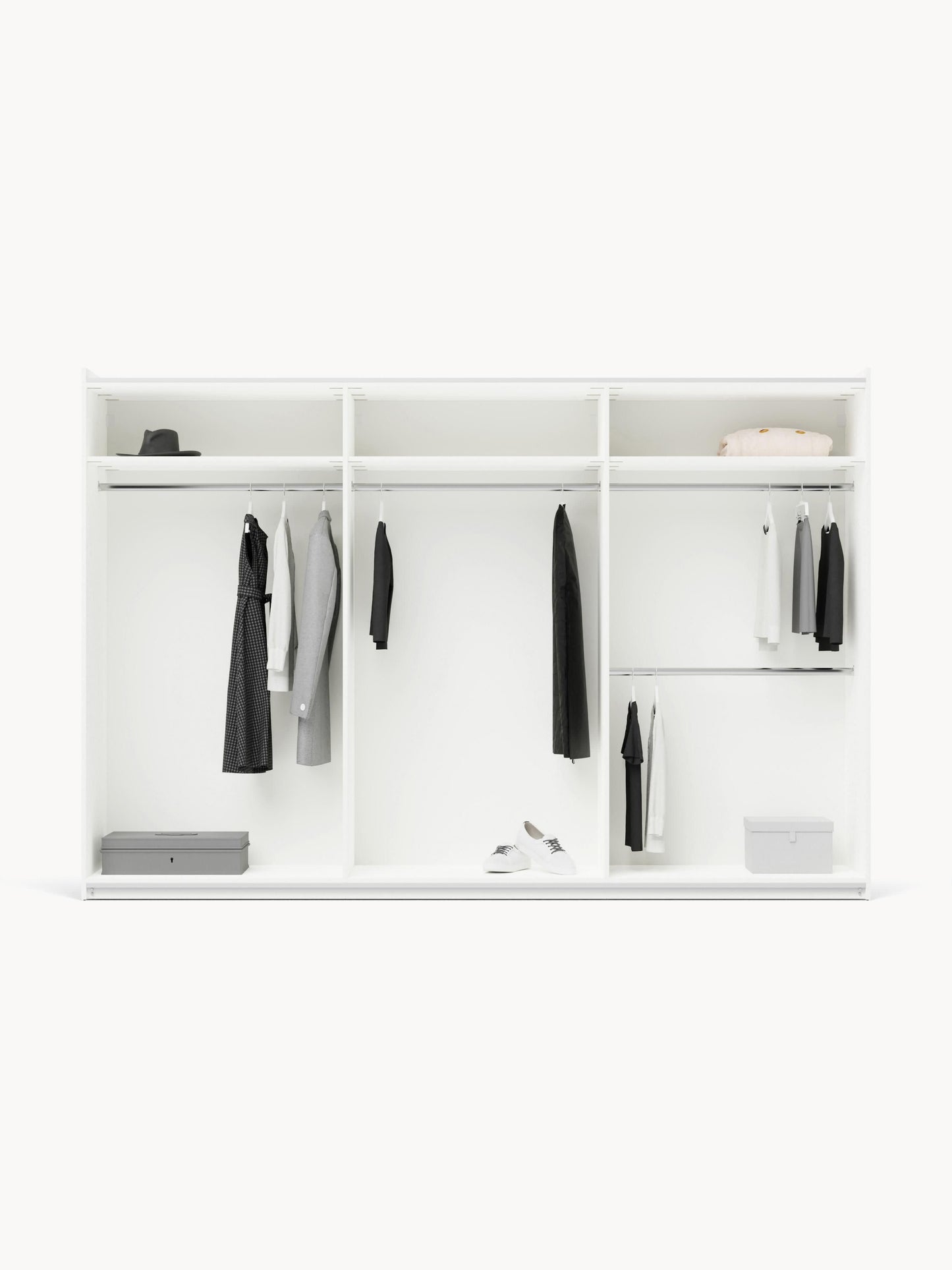 Simoni Modular Sliding-Door Wardrobe, 300 cm Wide, in Various Sizes