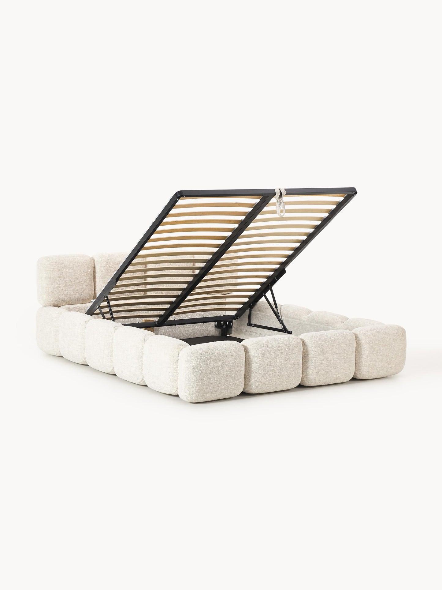 Taylen Upholstered Bed in Bouclé with Storage