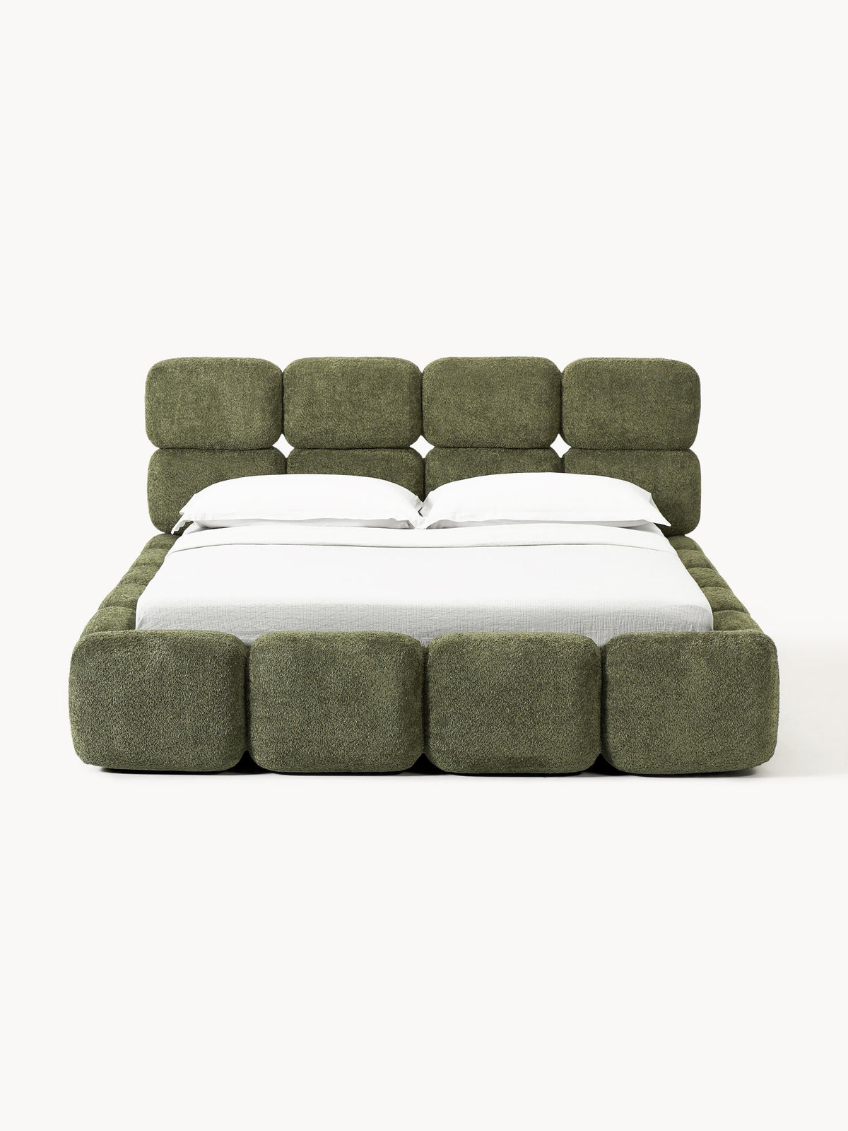 Taylen Upholstered Bed in Teddy Bouclé