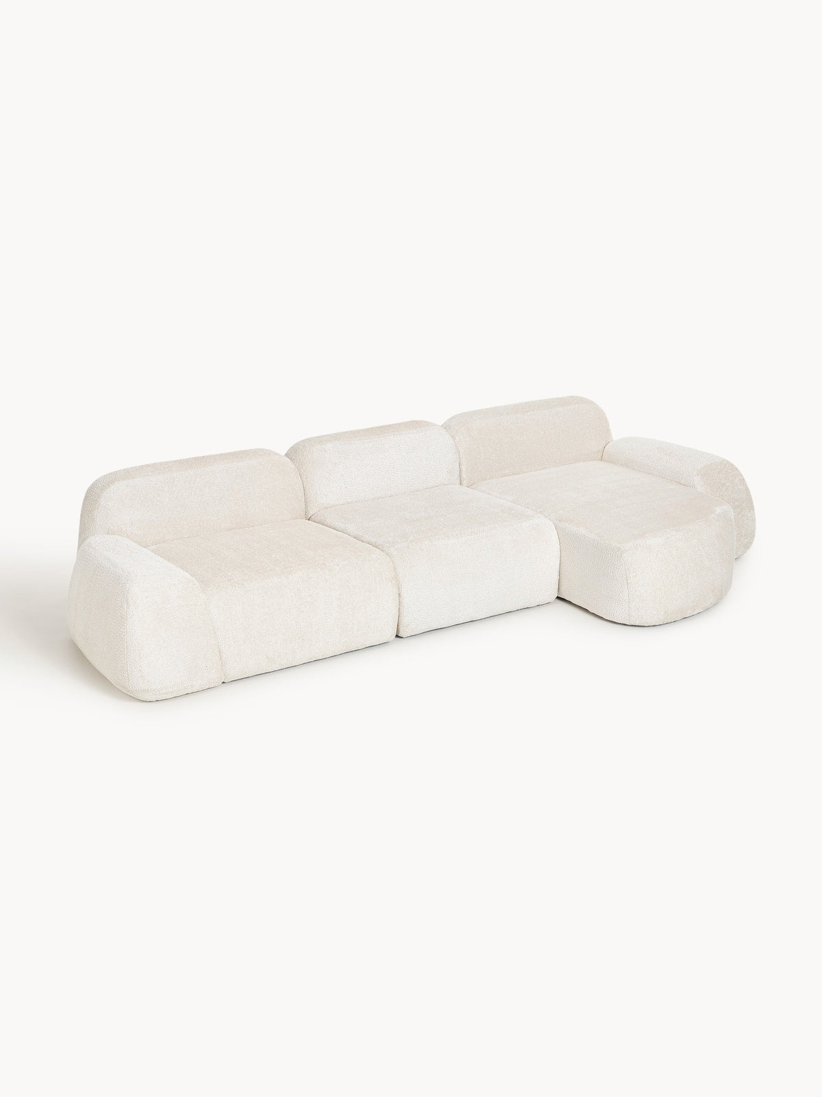 Wolka Teddy Bouclé Modular Corner Sofa (4-Seater)