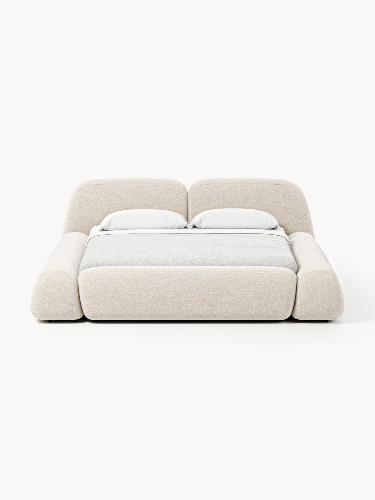 Wolka Upholstered Bed in Bouclé