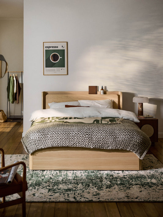Allon Wooden Bed with Drawers