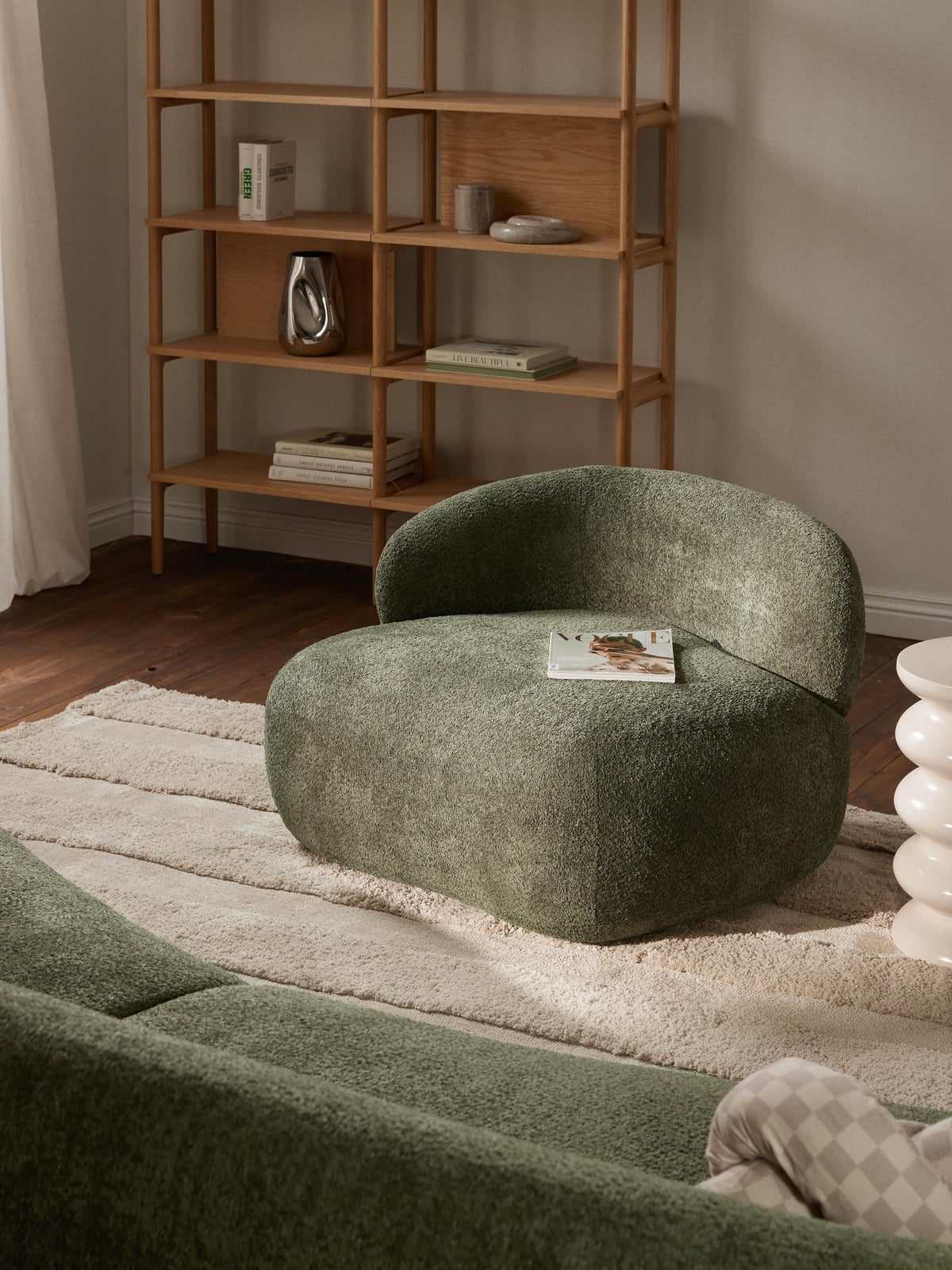 Alva Lounge Chair in Teddy Bouclé