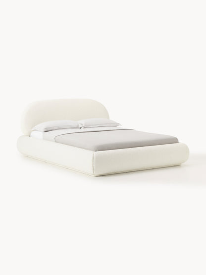 Alva Upholstered Bed in Bouclé