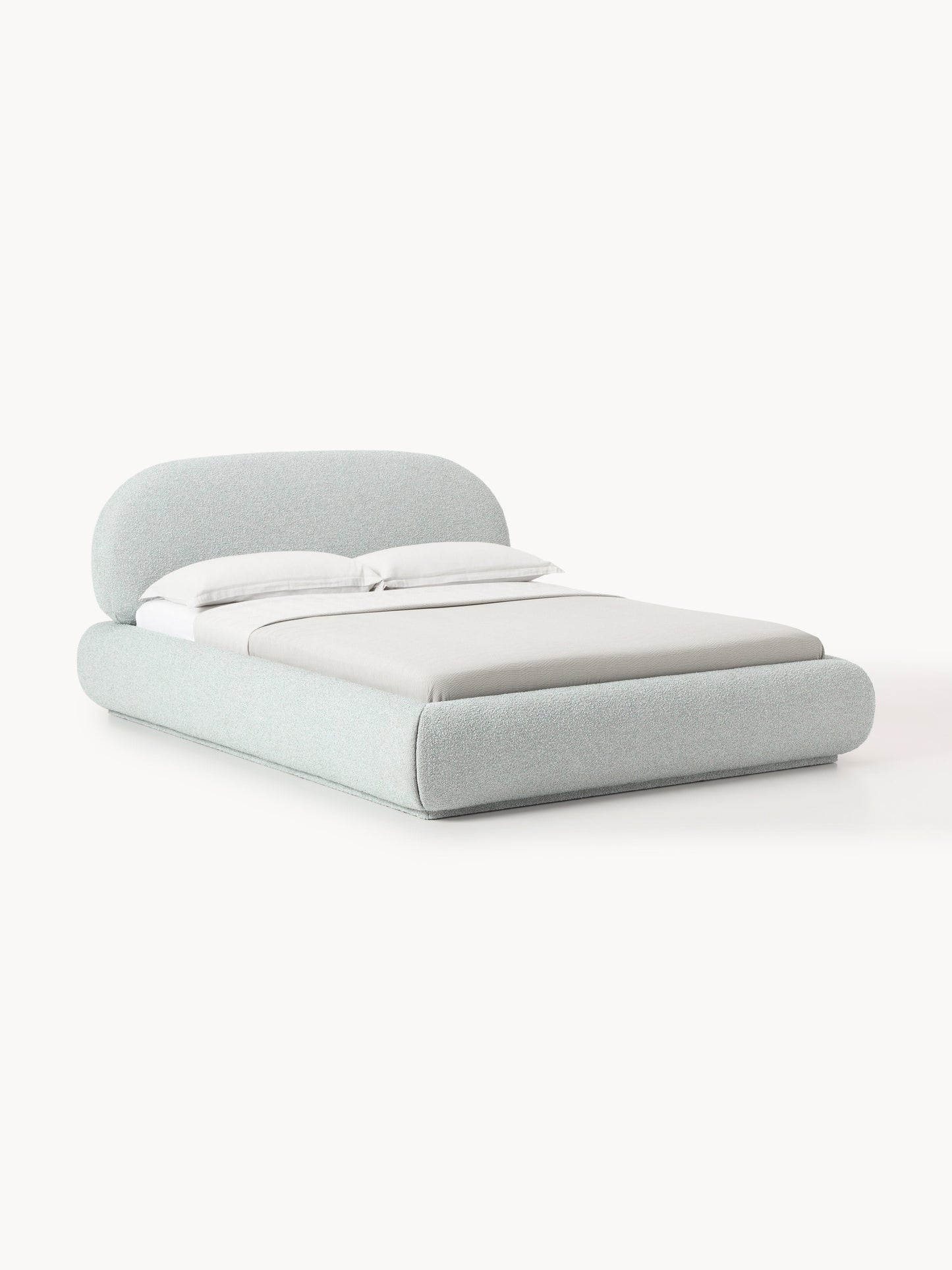 Alva Upholstered Bed in Bouclé