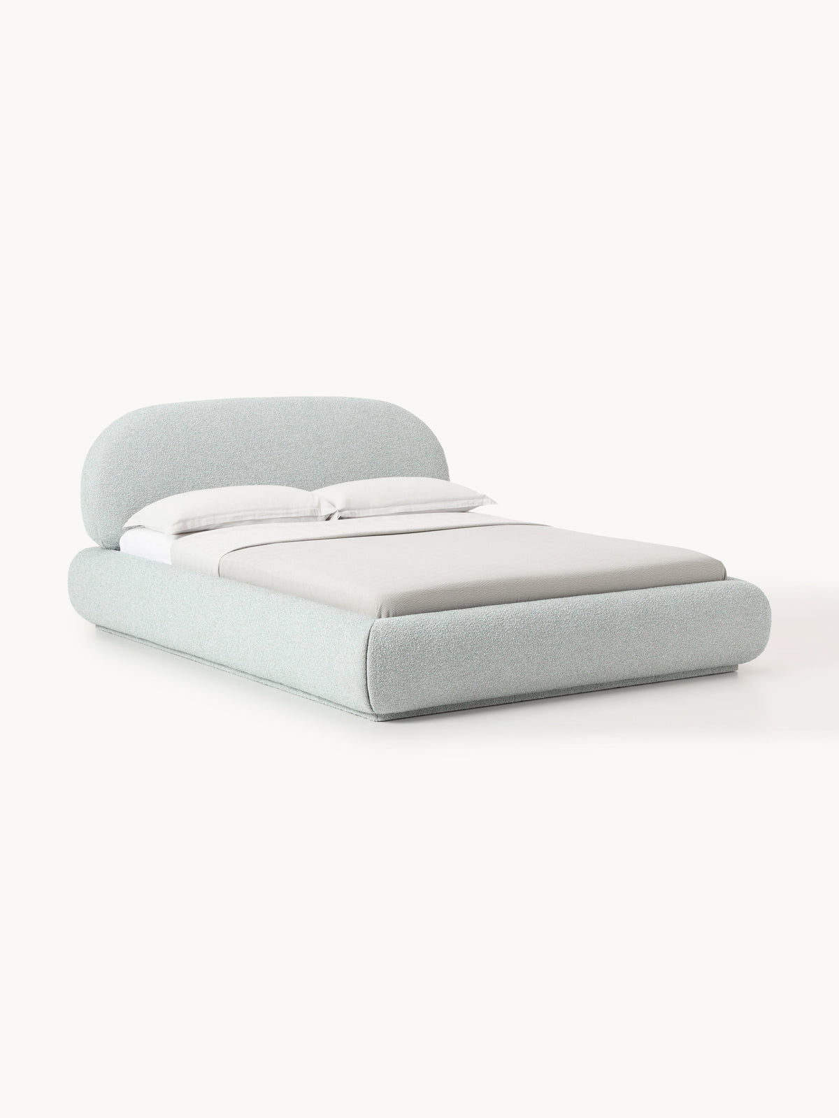 Alva Upholstered Bed in Bouclé
