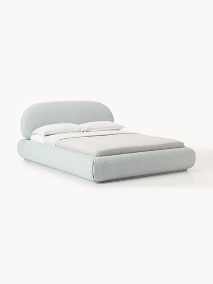 Alva Upholstered Bed in Bouclé