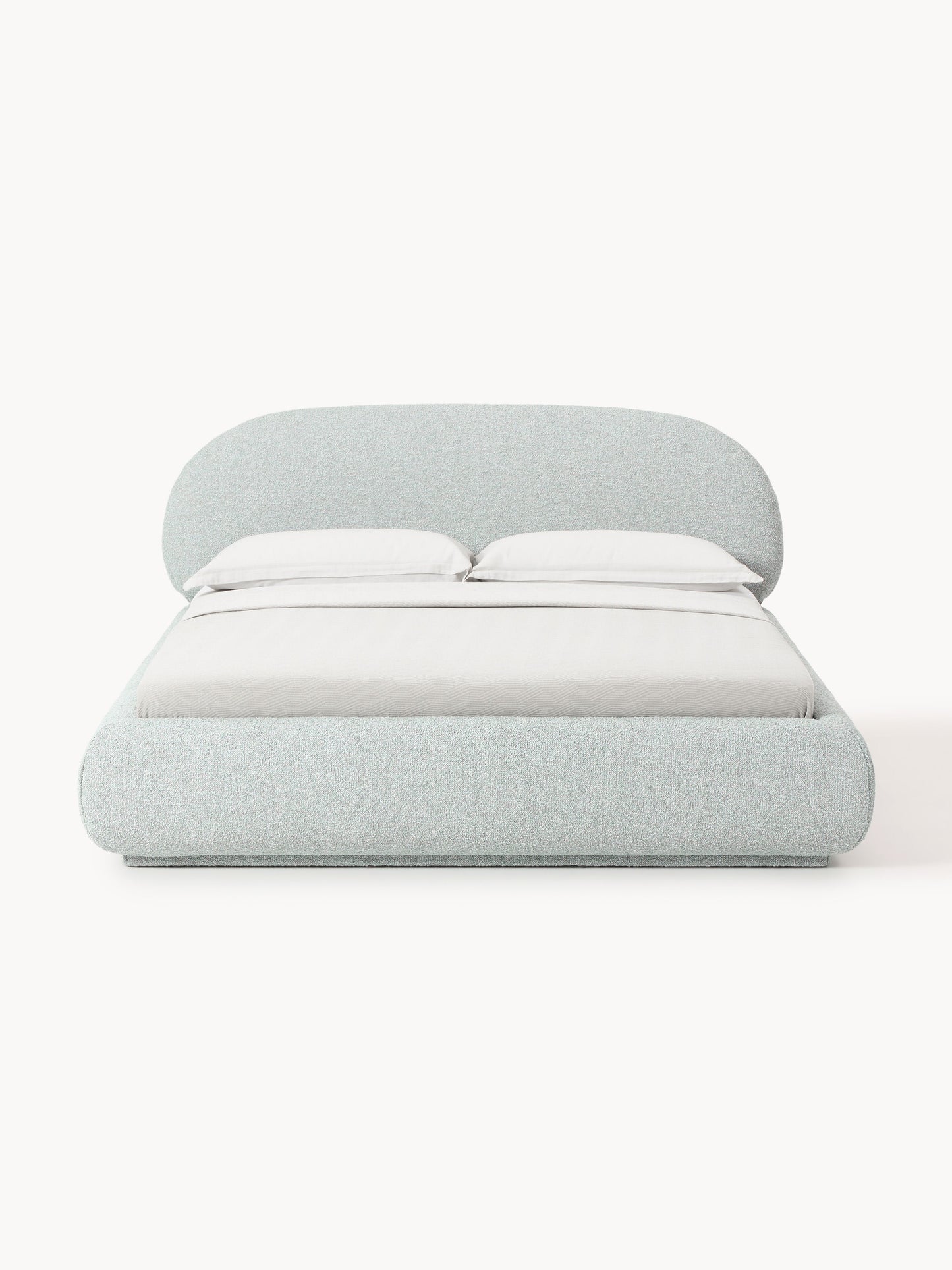 Alva Upholstered Bed in Bouclé