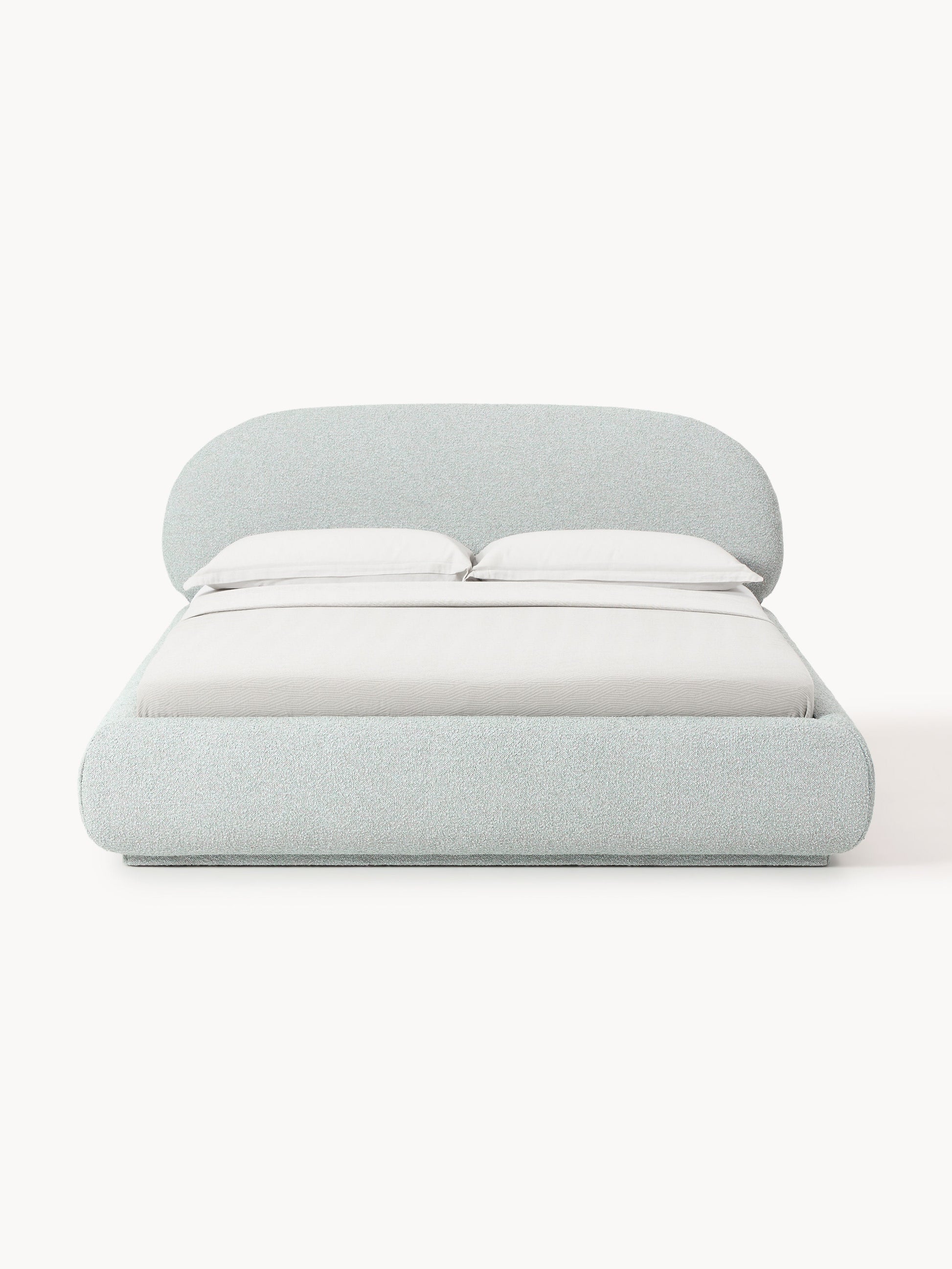Alva Upholstered Bed in Bouclé