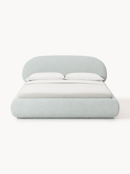 Alva Upholstered Bed in Bouclé