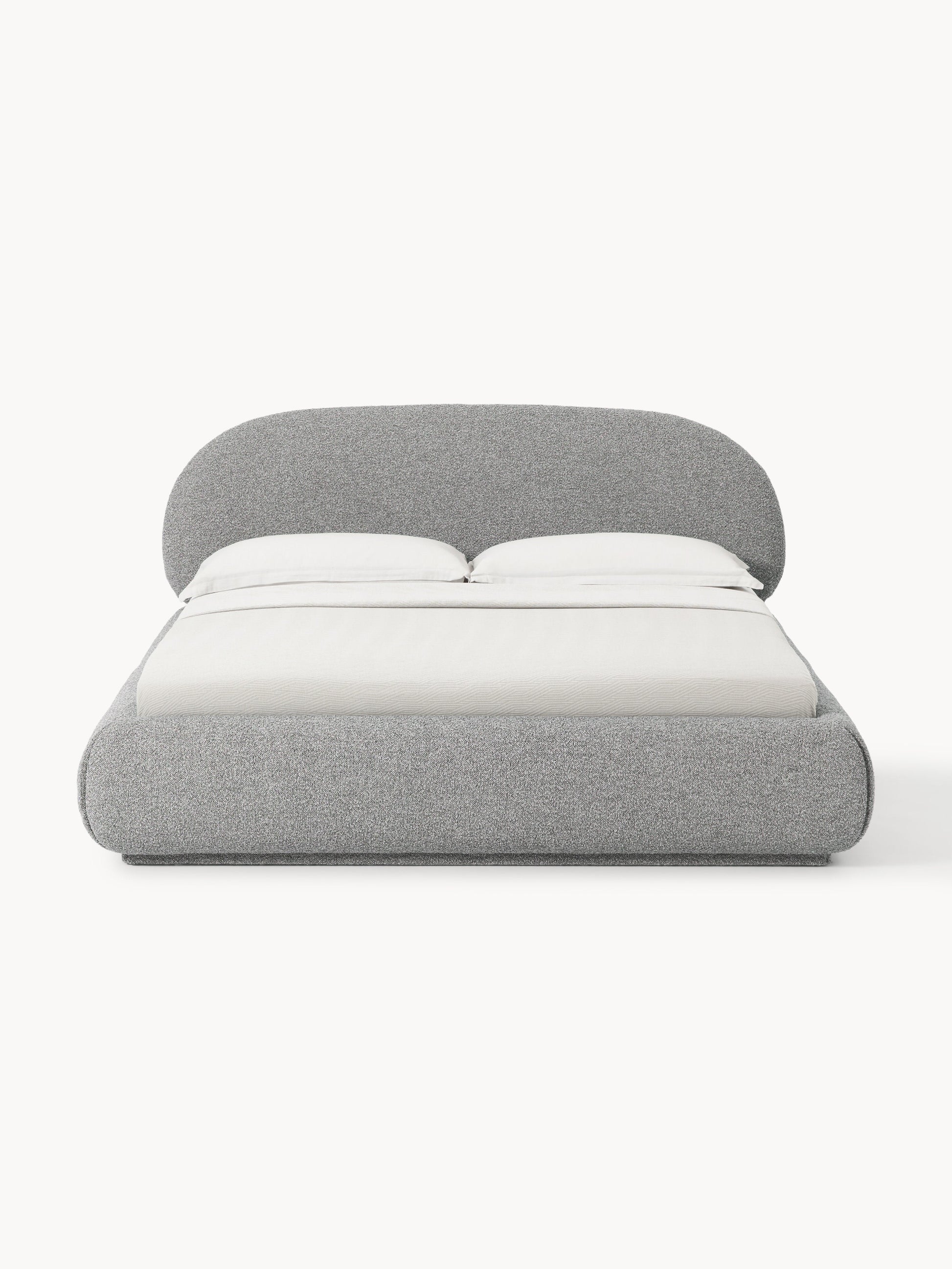 Alva Upholstered Bed in Bouclé