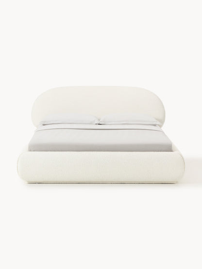 Alva Upholstered Bed in Bouclé