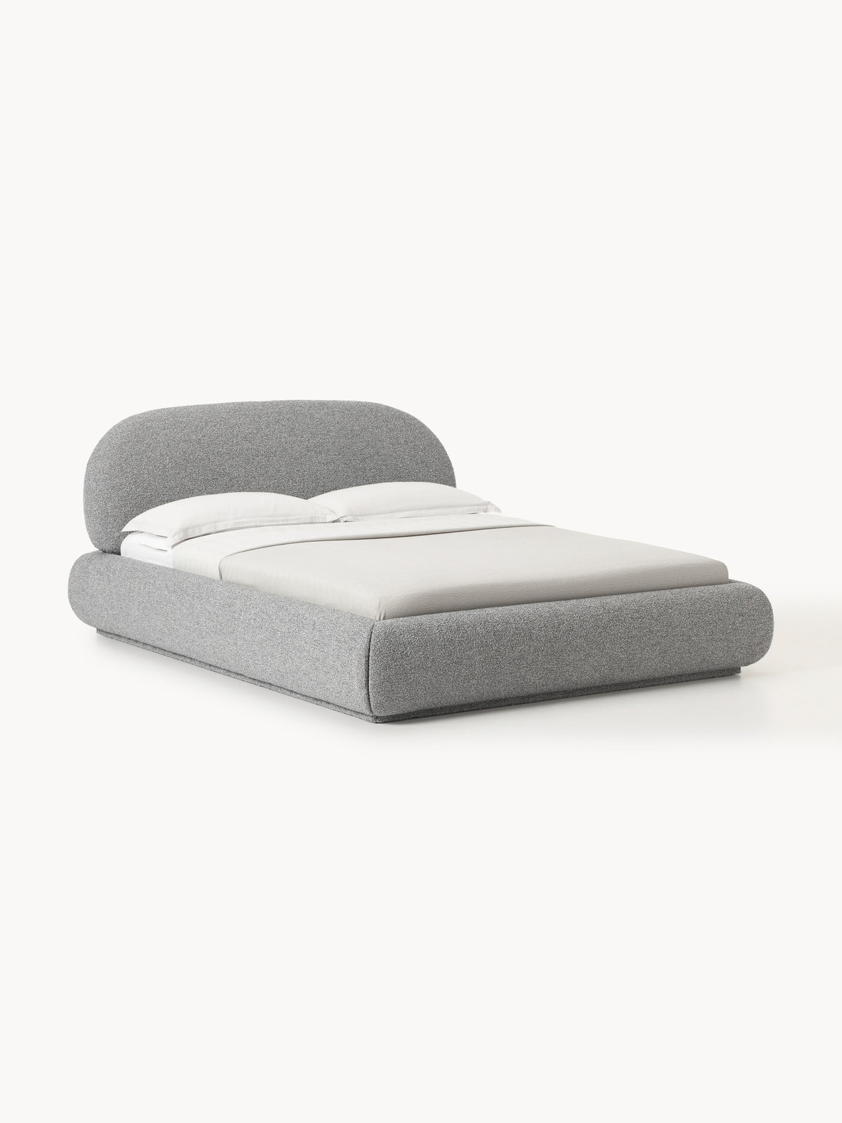 Alva Upholstered Storage Bed in Bouclé