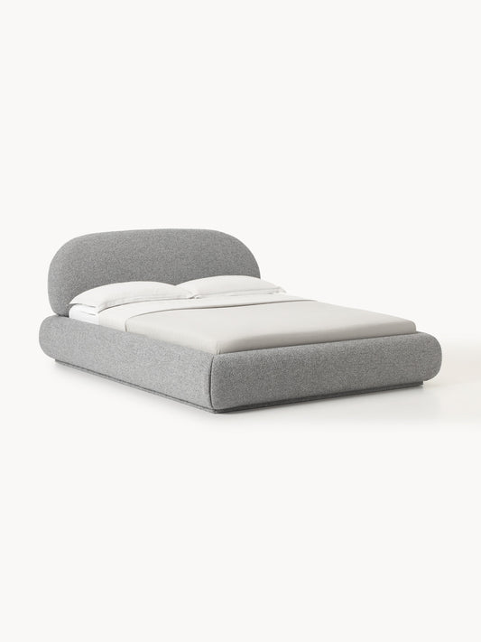 Alva Upholstered Storage Bed in Bouclé