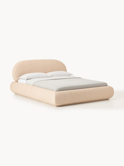 Alva Upholstered Storage Bed in Bouclé