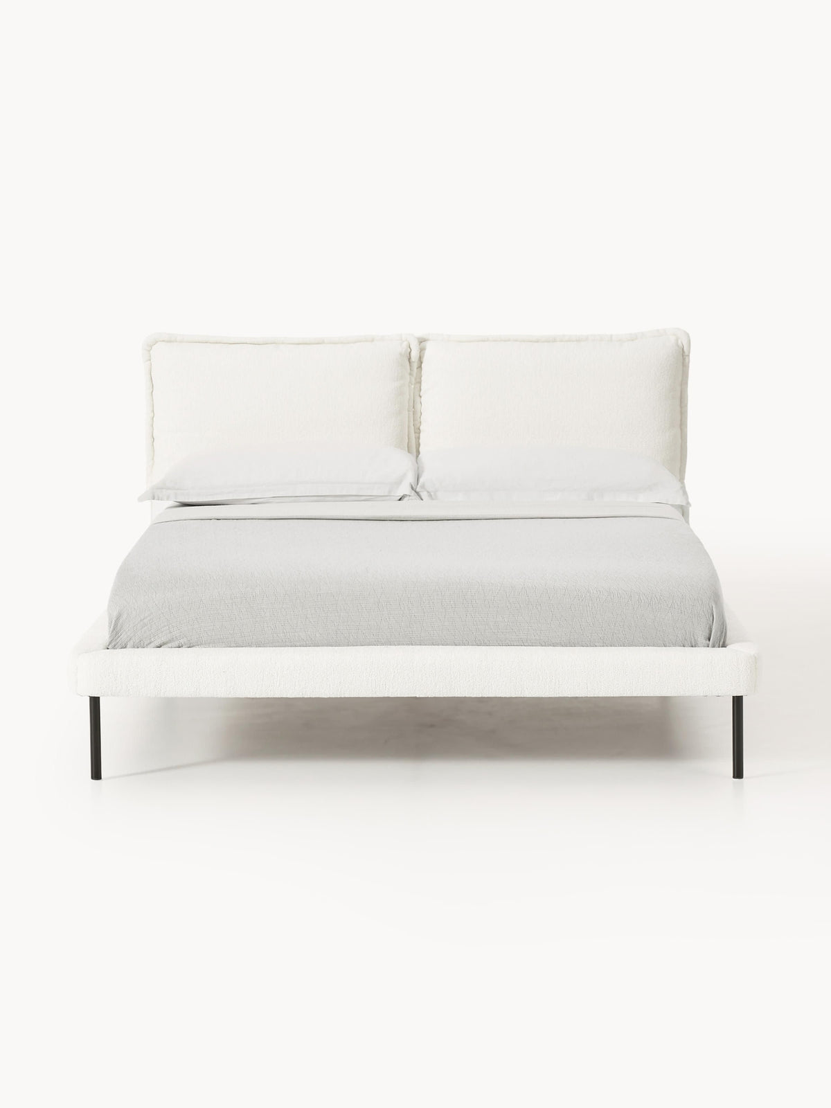 Amelina Upholstered Bed in Teddy Bouclé