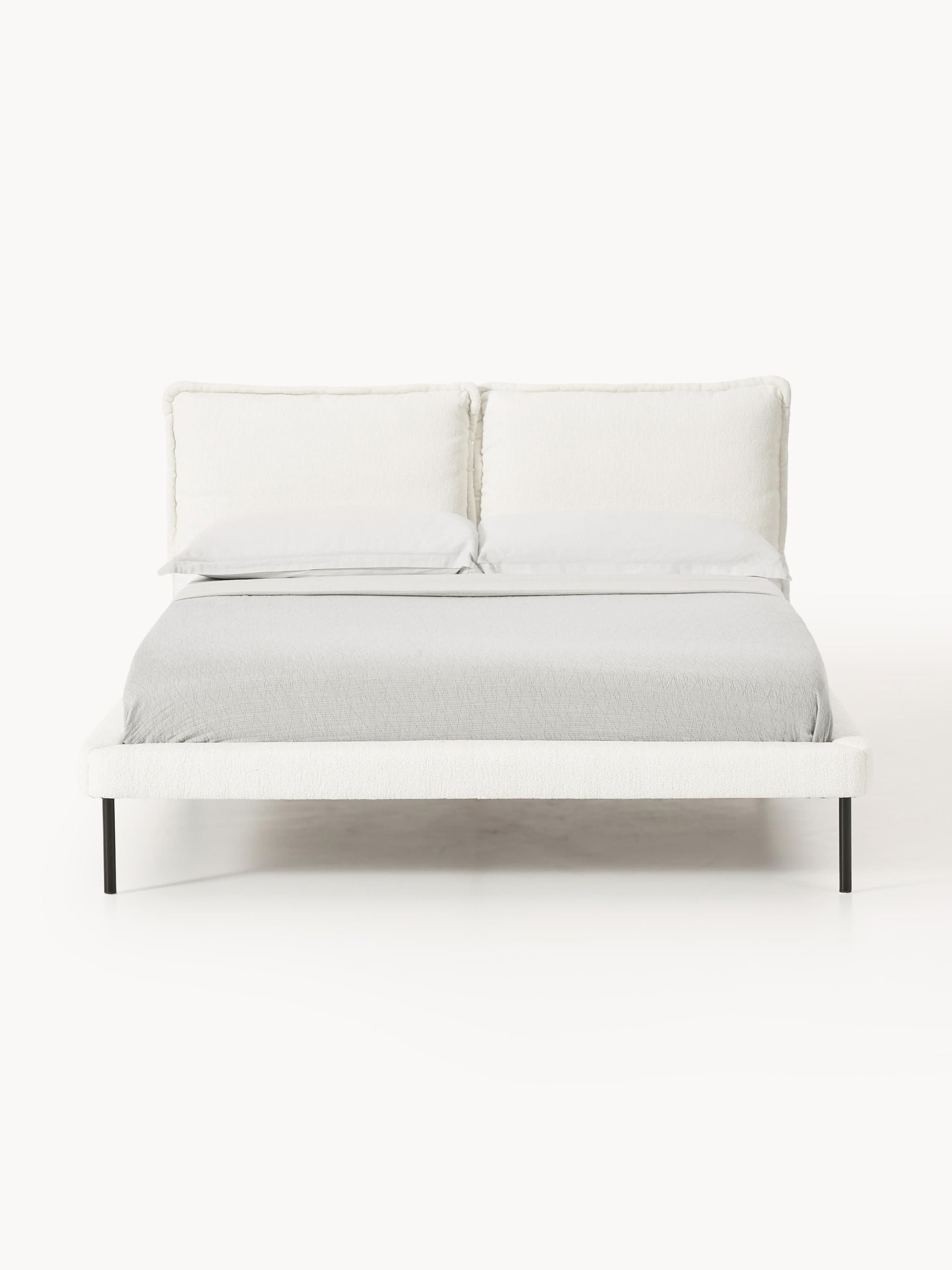 Amelina Upholstered Bed in Teddy Bouclé