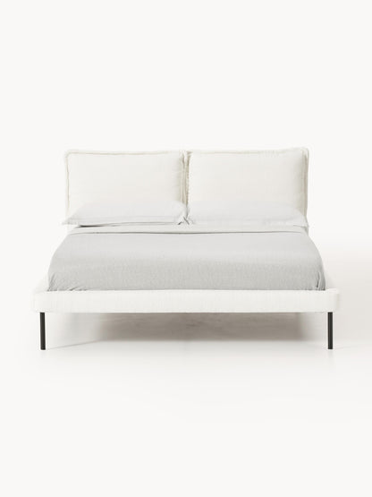 Amelina Upholstered Bed in Teddy Bouclé