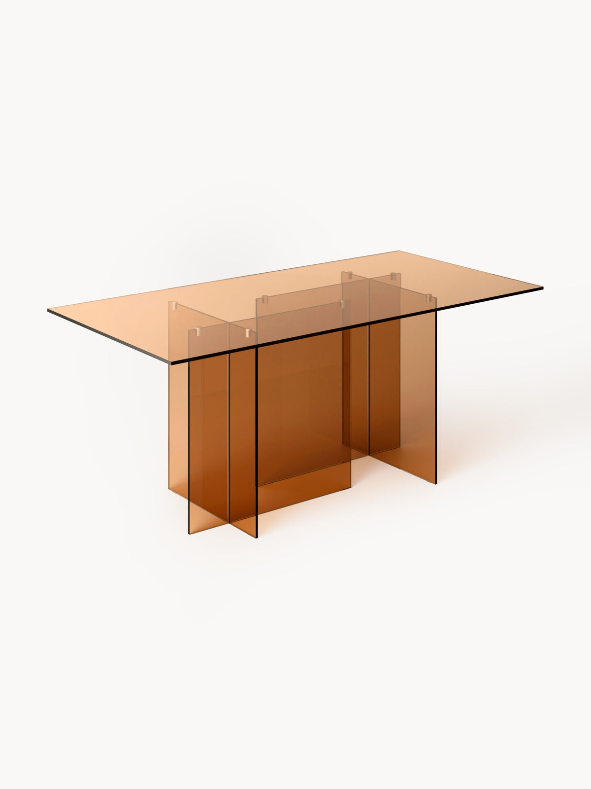 Anouke Dining Table in Glass, 180 x 90 cm