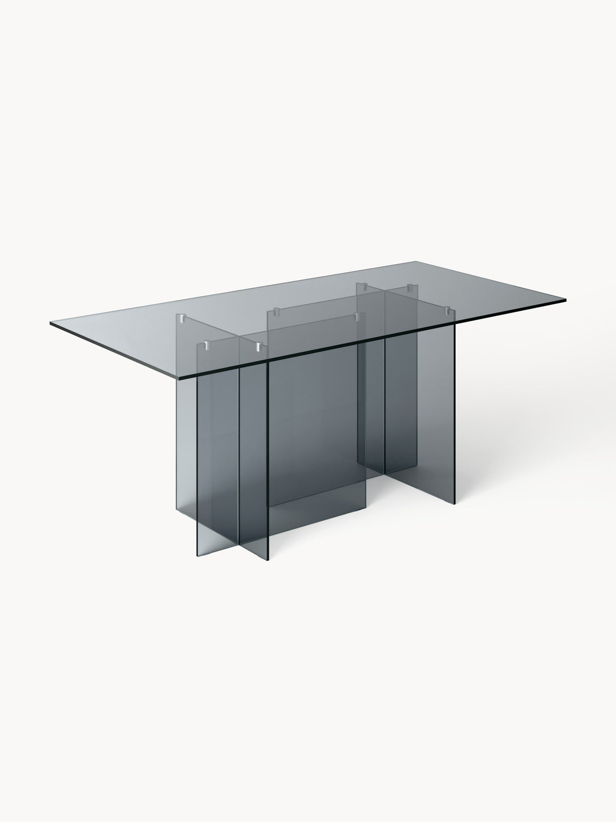 Anouke Dining Table in Glass, 180 x 90 cm