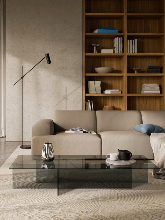 Anouke Large Glass Coffee Table, W 160 cm