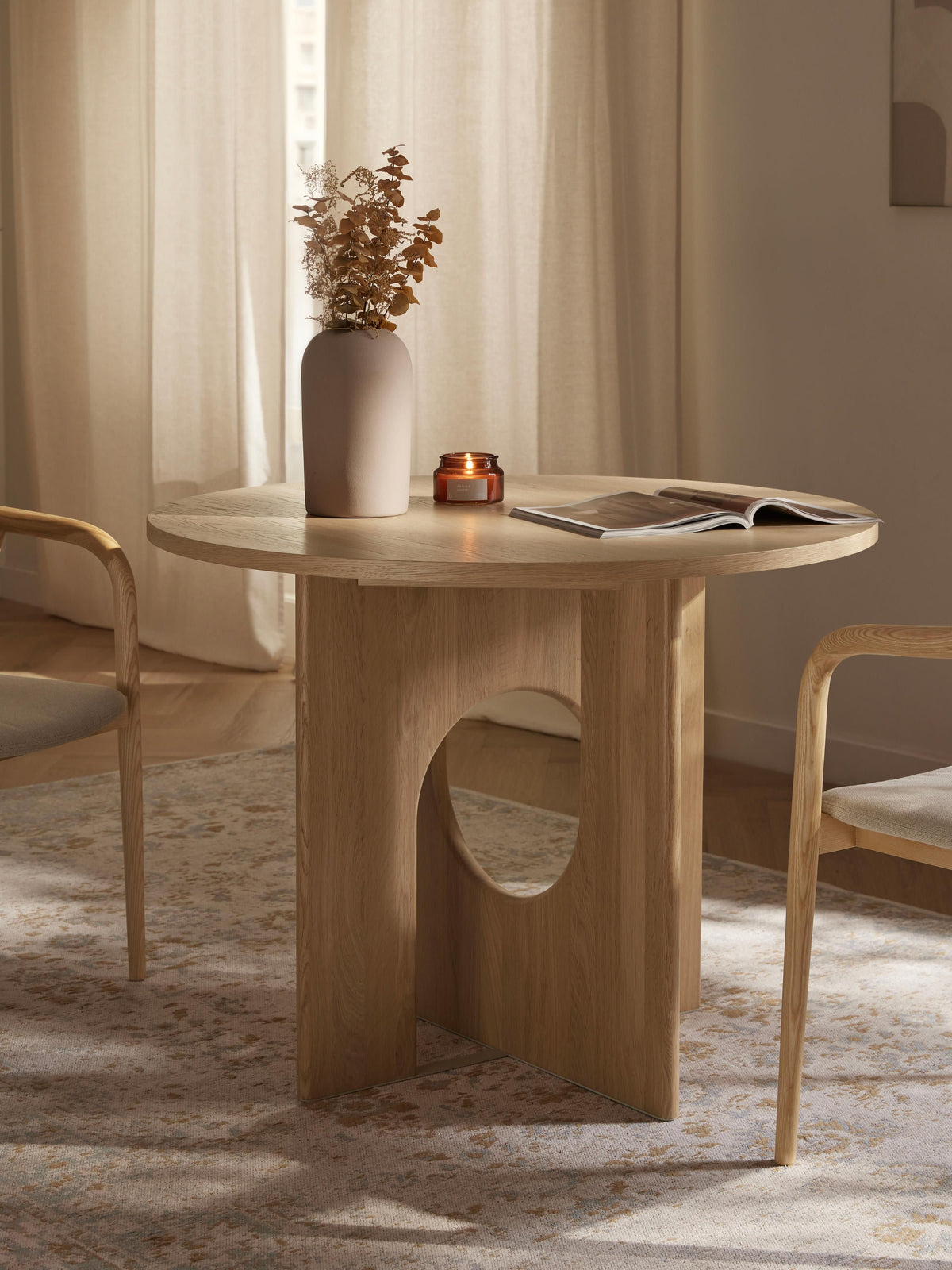 Apollin Round Dining Table, in Various Sizes